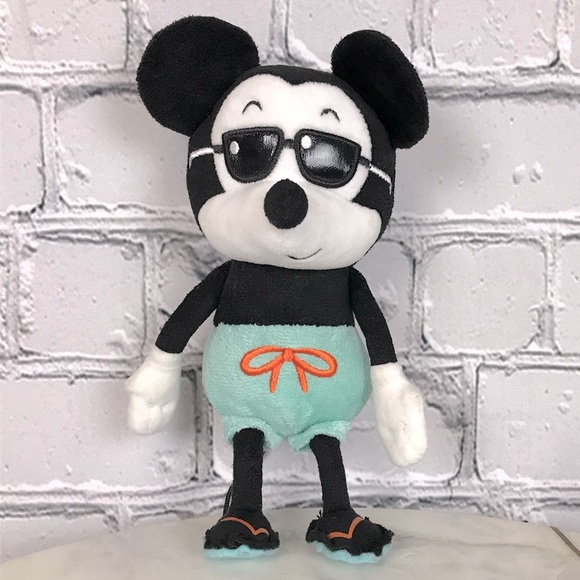 Disney Mickey Mouse Sunglasses Summer Beach Plush Mouse - Picture 1 of 4